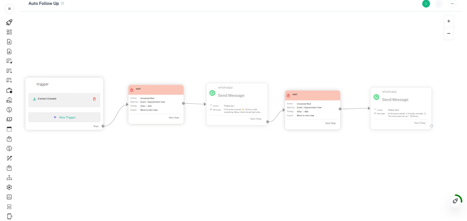 Auto Follow-Up Workflow Builder